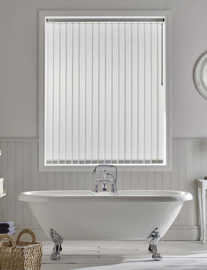 White bathroom blinds