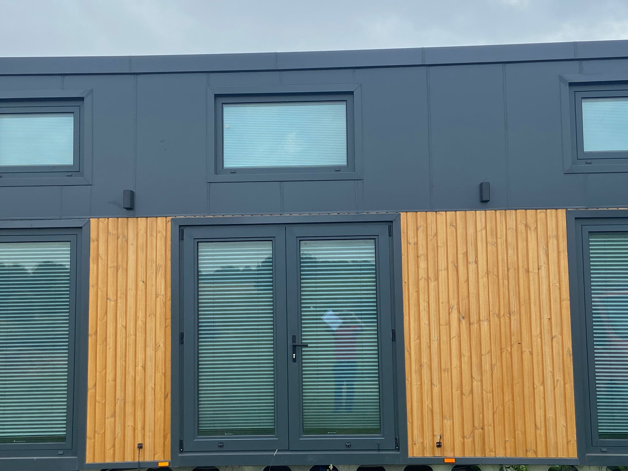 Perfect Fit pleated blinds installed throughout converted trailer in Weedon